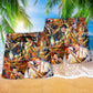 Saxophone Calm Beach Shorts Pattern Detail For Casual Outings And Easy Warm Weather Wear