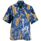Patriotic Saxophone Music Independence Hawaiian Shirt For Summer Celebrations, Resort Days, And Relaxed Everyday Wear