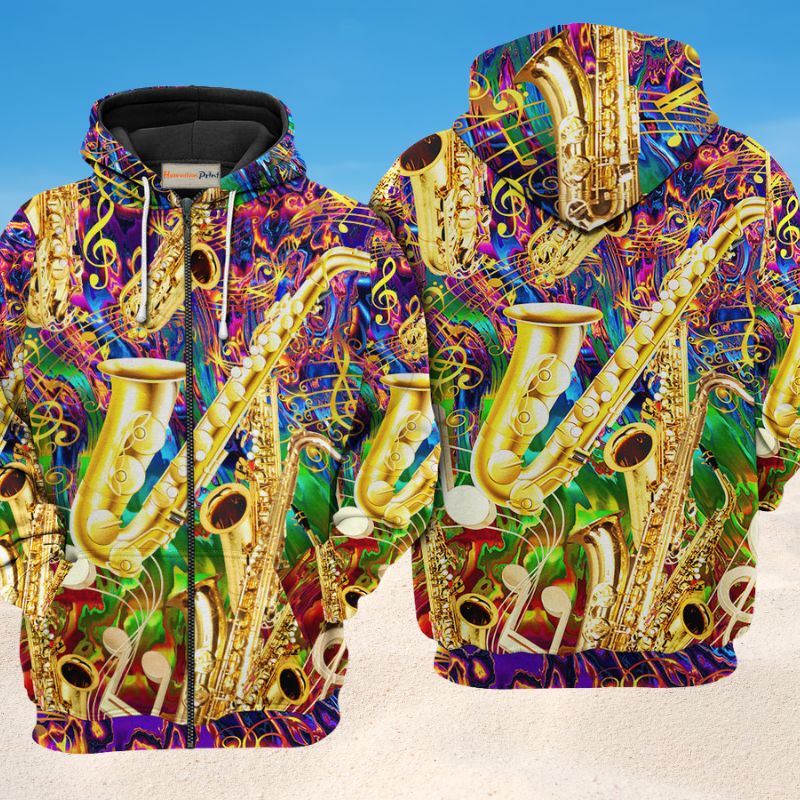 Saxophone Music Color Hoodie For Music Inspired Outfits Festivals And Relaxed Everyday Wear