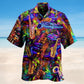 Neon Saxophonist Style Hawaiian Shirt For Coastal Travel Summer Holidays And Thoughtful Casual Gifts