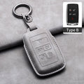 Leather Remote Key Fob Case Compatible with Land Rover Range Rover Sport, Evoque, Freelander