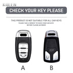 Car Key Cover Compatible with Audi A1 A3 8P A4 B9 A5 A6 C7 8S 8W A7 A8 Q3 Q5 Q7 4M S4 S5 S6 S7 S8 RS3 RS6 SQ5 TTS TFSI – Carbon Fiber Style