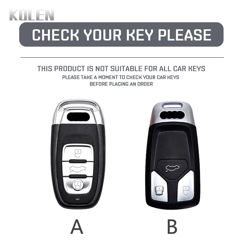 Car Key Cover Compatible with Audi A1 A3 8P A4 B9 A5 A6 C7 8S 8W A7 A8 Q3 Q5 Q7 4M S4 S5 S6 S7 S8 RS3 RS6 SQ5 TTS TFSI – Carbon Fiber Style