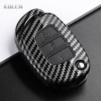 Car Key Cover Compatible with Hyundai ix35 ix45 ix25 i10 i20 i30 HB20 Sonata Verna Solaris Santa Elantra Mistra – Carbon Fiber Style