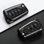 Car Key Cover Compatible with Toyota Camry RAV4 Fortuner Hilux Auris Corolla Avensis Verso Yaris Aygo; Scion tC – Carbon Fiber Style