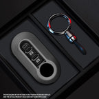 Black Warrior-Style TPU Car Key Fob Cover for Fiat Ducato, 500, 500L, Panda & Grande Punto; Lancia Musa