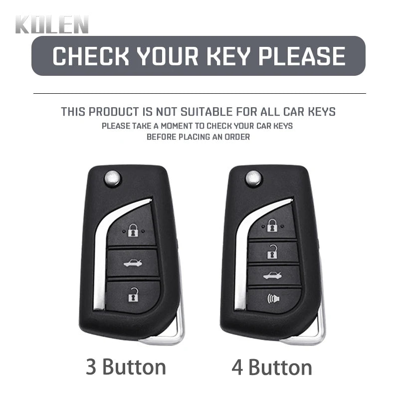 Car Key Cover Compatible with Toyota Camry RAV4 Fortuner Hilux Auris Corolla Avensis Verso Yaris Aygo; Scion tC – Carbon Fiber Style