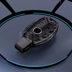 Car Key Cover Compatible with Mercedes-Benz A B C E S Class W204 W205 W212 W213 W176 GLC CLA AMG W177 X167 W463 – Carbon Fiber Style