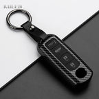 Car Key Cover Compatible with Mazda 2 3 6 Demio Atenza Axela CX-5 CX5 CX-3 CX7 CX-9 3 4 CX30 2016 2017 2018 2019 – Carbon Fiber Style