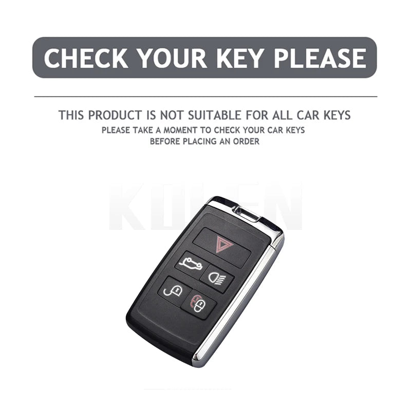 Car Key Cover Compatible with Land Rover Range Rover Sport Evoque Velar Discovery Defender; Jaguar XE E-PACE XF – Carbon Fiber Style