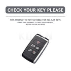 Car Key Cover Compatible with Land Rover Range Rover Sport Evoque Velar Discovery Defender; Jaguar XE E-PACE XF – Carbon Fiber Style