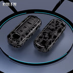 Car Key Cover Compatible with Mazda 2 3 5 6 BL BM GJ Atenza Axela Demio CX-3 CX3 CX-5 CX5 CX7 CX-9 CX8 – 4 Buttons – Carbon Fiber Style