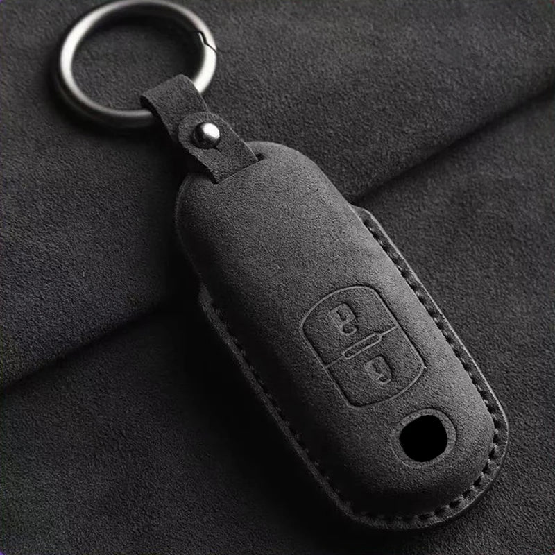 Suede Car Key Cover Compatible with Mazda 2, 3, 5, 6, BL, BM, GJ, Atenza, Axela, Demio, CX-3 (CX3), CX-5 (CX5), CX7, CX-9, CX8