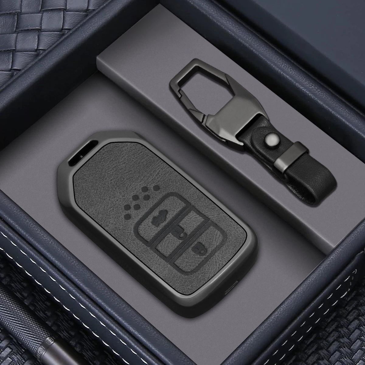 Zinc Alloy Car Key Fob Cover for Honda Accord EX/EX-L, Civic, CR-V, Jazz, Fit, City, Odyssey, HR-V, Pilot, Freed & Vezel