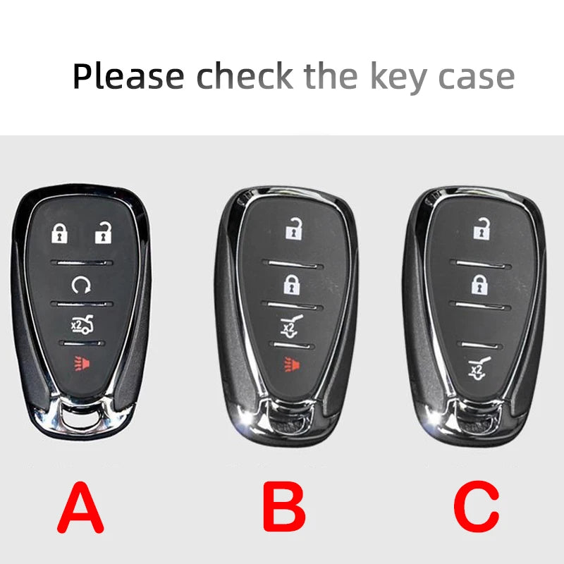 Suede Car Key Cover Compatible with Chevrolet Cruze, Spark, Sonic, Camaro, Volt, Bolt, Trax, Malibu, Onix, Equinox, Orlando, Blazer, Traverse