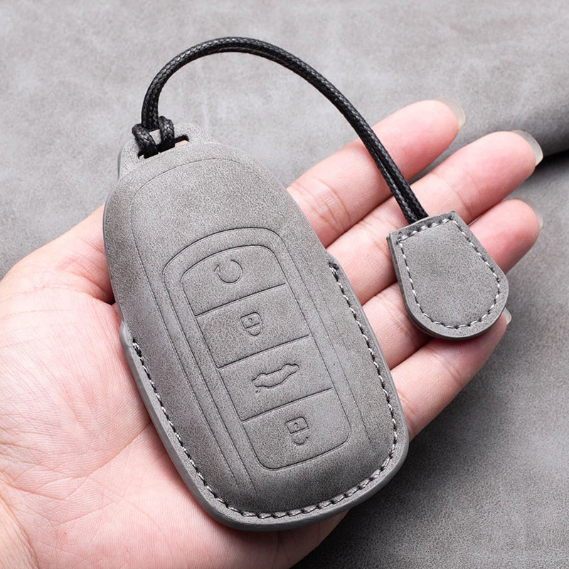 Leather Car Key Cover Compatible with Chery Jaecoo 7, J7, J8 PHEV, 2023, 2024, 2025