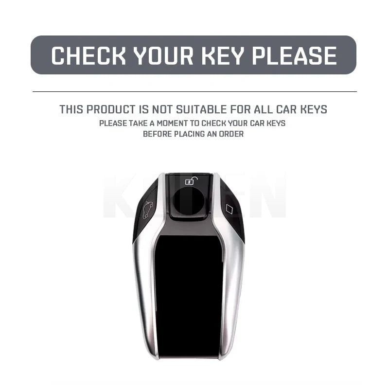 LED Display Key Cover Compatible with BMW G30 G12 G11 G32 G31 5 7 Series i8 I12 I15 G01 X3 X4 G02 G05 X5 G07 X7 – Carbon Fiber Style