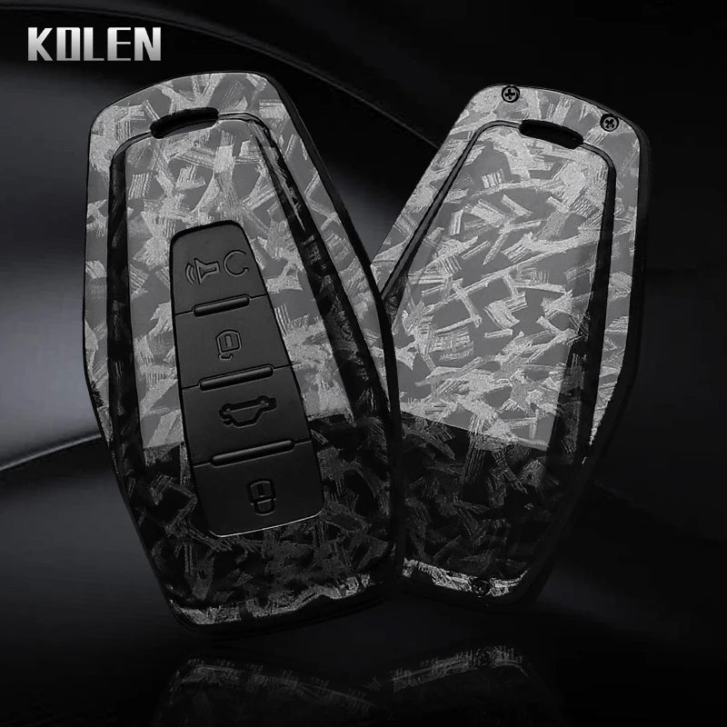Car Key Cover Compatible with Geely Coolray Atlas Boyue NL3 Emgrand X6 X7 EX7 GT GC9 Borui – Carbon Fiber Style