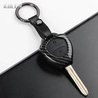 Car Key Cover Compatible with Toyota Corolla Vios Camry Yaris RAV4 Hilux Cruiser Fortuner – 2/3/4 Buttons – Carbon Fiber Style