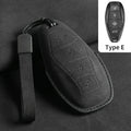 Suede Smart Remote Key Fob Cover Compatible with Hongqi HS5, H5, H6, H9, EH7, HS7, H7, L5, HS3, L9, HQ9