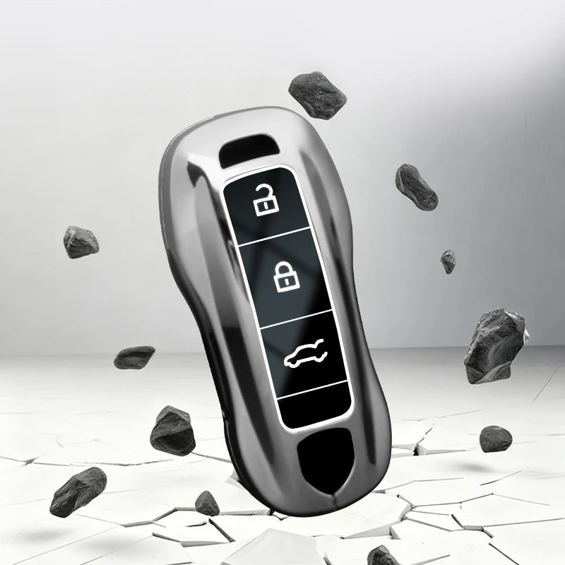 Zinc Alloy Car Key Fob Cover for Porsche Cayenne, 911, Lepin, Macan, Boxster, Panamera & 718 – 958, 996, 997, 944, 924, 971, 9YA