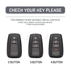 Car Key Cover Compatible with Toyota Prius Camry Corolla CHR C-HR RAV4 Land Cruiser Prado – Carbon Fiber Style