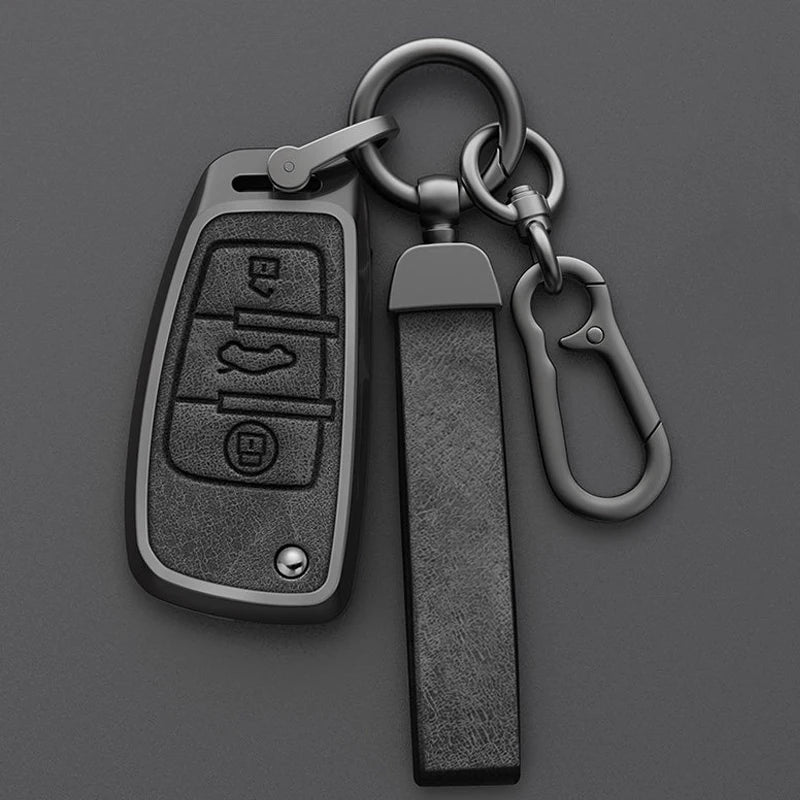 Alloy-Style Car Key Fob Cover for Audi A1, A3, A4, A5, A6, A7, Q3, Q5, Q7, Q8, TT, S3, S4, S6 & RS – 8P, 8L, B6, B7, C5, C6, 4F