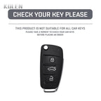 Car Key Cover Compatible with Audi C6 R8 A1 A3 Q3 A4 A5 Q5 A6 S6 A7 B6 B7 B8 8P 8V 8L TT RS S Line – Carbon Fiber Style