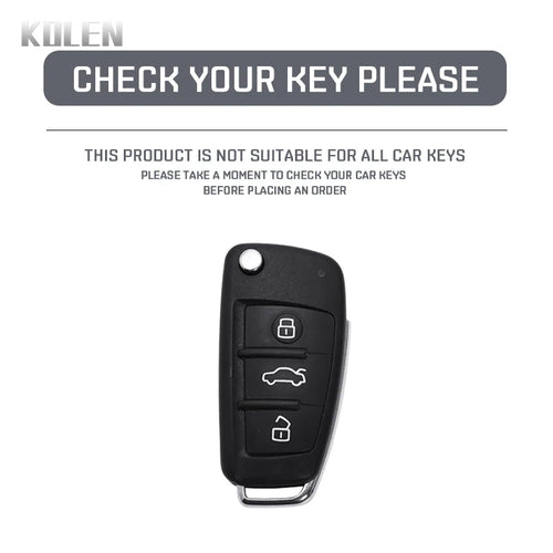 Car Key Cover Compatible with Audi C6 R8 A1 A3 Q3 A4 A5 Q5 A6 S6 A7 B6 B7 B8 8P 8V 8L TT RS S Line – Carbon Fiber Style