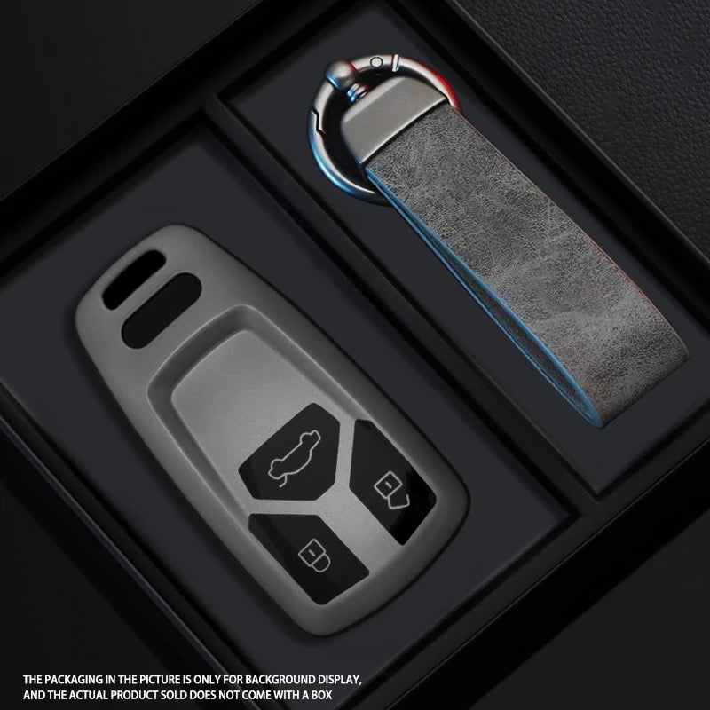 Black Warrior-Style TPU Car Key Fob Cover for Audi A4 B9, A5, A6, Q5, Q7, S4, S5, S7, TT, TTS, TFSI & RS – 8S, 8W, 4M