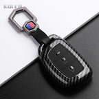 Car Key Cover Compatible with Hyundai Tucson Santa Fe Rena Sonata Elantra Creta ix35 ix45 i10 i30 i40 – Carbon Fiber Style