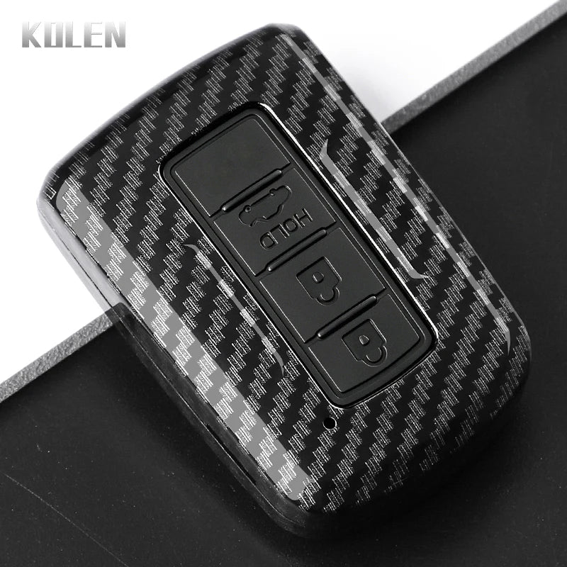 Car Key Cover Compatible with Toyota Prius Plus Auris Camry RAV4 Corolla Avalon Highlander CHR Land Cruiser – Carbon Fiber Style