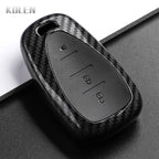 Car Key Cover Compatible with Chevrolet Malibu Blazer Traverse Onix Equinox Volt Bolt Trax Orlando Cruze Spark Camaro – Carbon Fiber Style