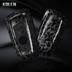 Car Key Cover Compatible with BMW 1 3 5 7 Series X1 X3 X4 X5 F10 F15 F16 F20 F30 F18 F25 M3 M4 – Carbon Fiber Style