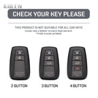 Car Key Cover Compatible with Toyota Prius Camry Corolla CHR C-HR RAV4 Land Cruiser Prado – Carbon Fiber Style