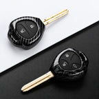 Car Key Cover Compatible with Toyota Corolla Vios Camry Yaris RAV4 Hilux Cruiser Fortuner – 2/3/4 Buttons – Carbon Fiber Style