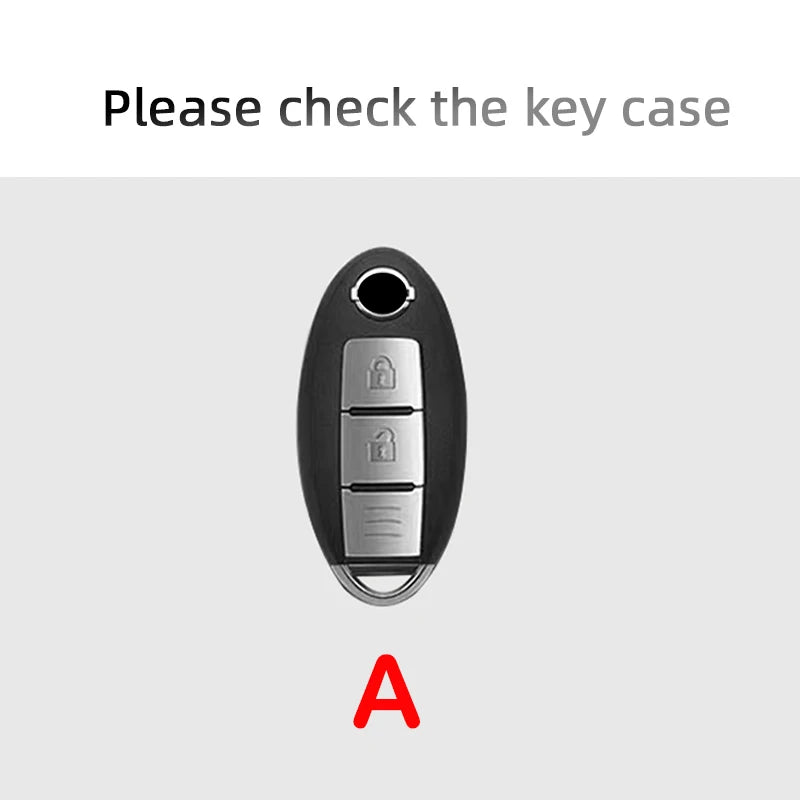 Suede Remote Key Fob Cover Compatible with Nissan Qashqai, Pulsar, March, 370Z, Micra, Juke, Note, Tiida – 3 Buttons
