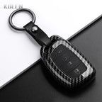 Car Key Cover Compatible with Hyundai Tucson Santa Fe Rena Sonata Elantra Creta ix35 ix45 i10 i30 i40 – Carbon Fiber Style
