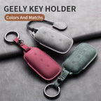 Leather Car Key Fob Cover Compatible with Geely Galaxy L7, 24, L6 MAX, 1.5T, Plus, AIR, PRO, Galaxy L7max, E8, E5
