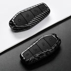 Car Key Cover Compatible with BYD Han EV Tang DM Qin Plus Song Pro Max Yuan Dolphin E2 – Carbon Fiber Style