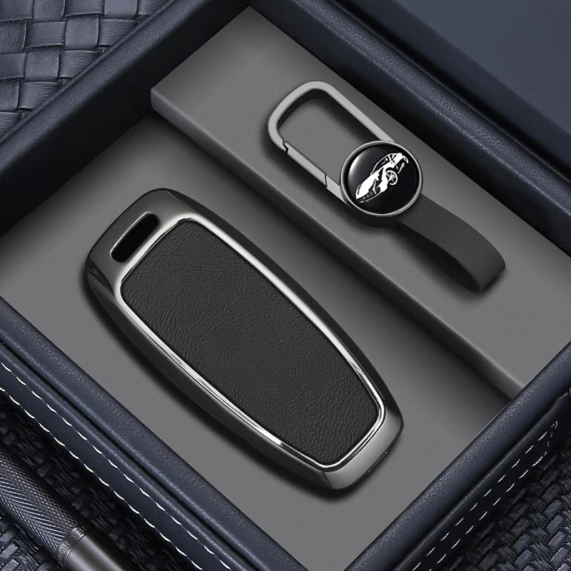 Alloy Style Car Key Case Cover Shell Fob for Audi A3 A4 B9 A6 A7 4K A8 E-tron Q5 Q8 C8 D5 SQ8 Protector Shell Fob Accessories