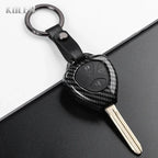 Car Key Cover Compatible with Toyota Corolla Vios Camry Yaris RAV4 Hilux Cruiser Fortuner – 2/3/4 Buttons – Carbon Fiber Style