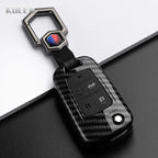 Car Key Cover Compatible with Chevrolet Cruze Aveo Trax Sail Malibu Captiva; Opel/Vauxhall Astra J Corsa Insignia Mokka – Carbon Fiber Style