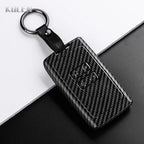Car Key Cover Compatible with Renault Koleos Captur Megane Clio Scenic Talisman Arkana; Dacia Sandero – Carbon Fiber Style