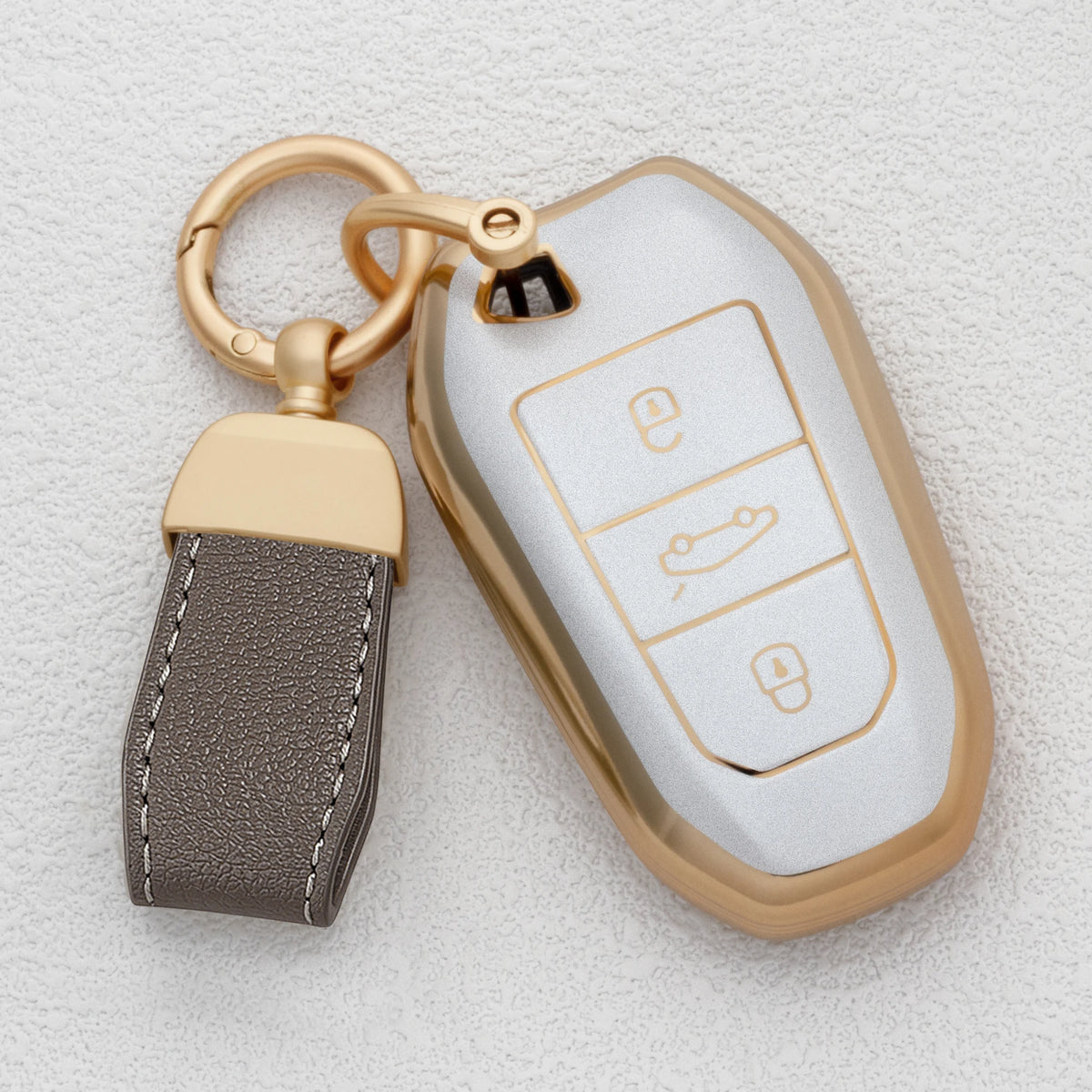 TPU Car Key Fob Cover for Citroen C3, C5 & C4 X; Jeep Avenger; Peugeot 208, 308, 408, 508, 2008, 3008 & 5008