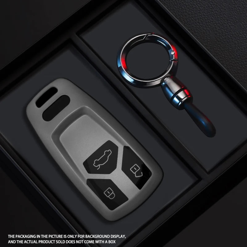 Black Warrior-Style TPU Car Key Fob Cover for Audi A4 B9, A5, A6, Q5, Q7, S4, S5, S7, TT, TTS, TFSI & RS – 8S, 8W, 4M