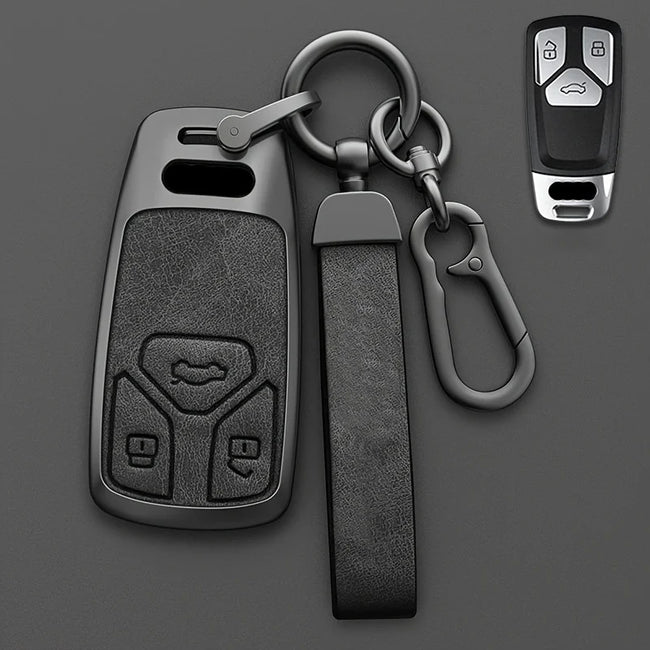 Alloy Car Key Fob Cover for Audi A4 B9, A5, A6, Q5, Q7, S4, S5, S7, TT, TTS, TFSI & RS – 8S, 8W, 4M