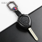 Car Key Cover Compatible with Toyota Corolla Vios Camry Yaris RAV4 Hilux Cruiser Fortuner – 2/3/4 Buttons – Carbon Fiber Style