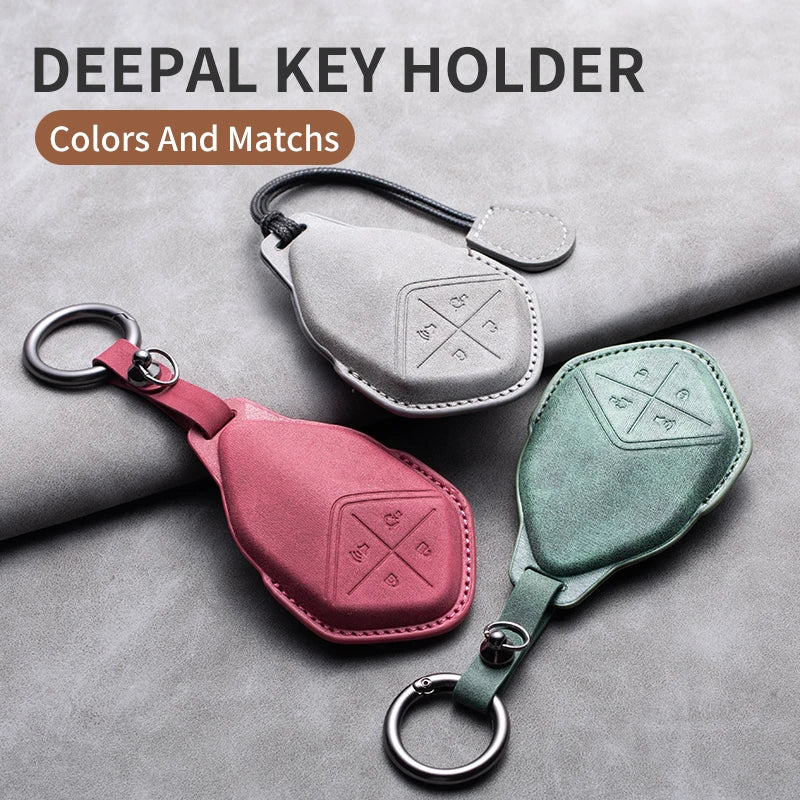Leather Smart Remote Key Cover Compatible with Changan Deepal S7, S07, SL03, S05, G318, 2024, 2025