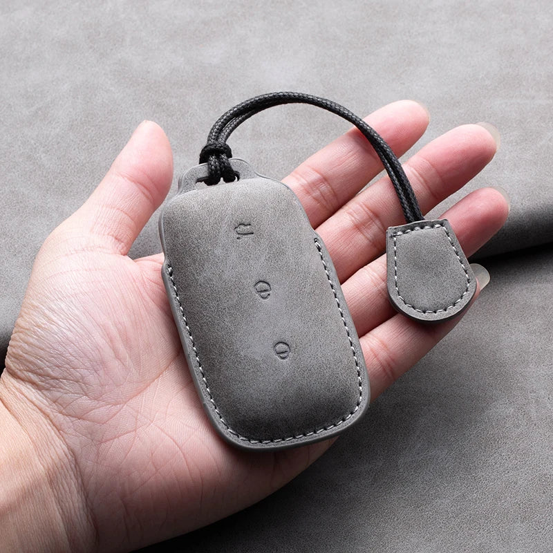 Leather Car Key Fob Cover Compatible with Geely Galaxy L7, 24, L6 MAX, 1.5T, Plus, AIR, PRO, Galaxy L7max, E8, E5